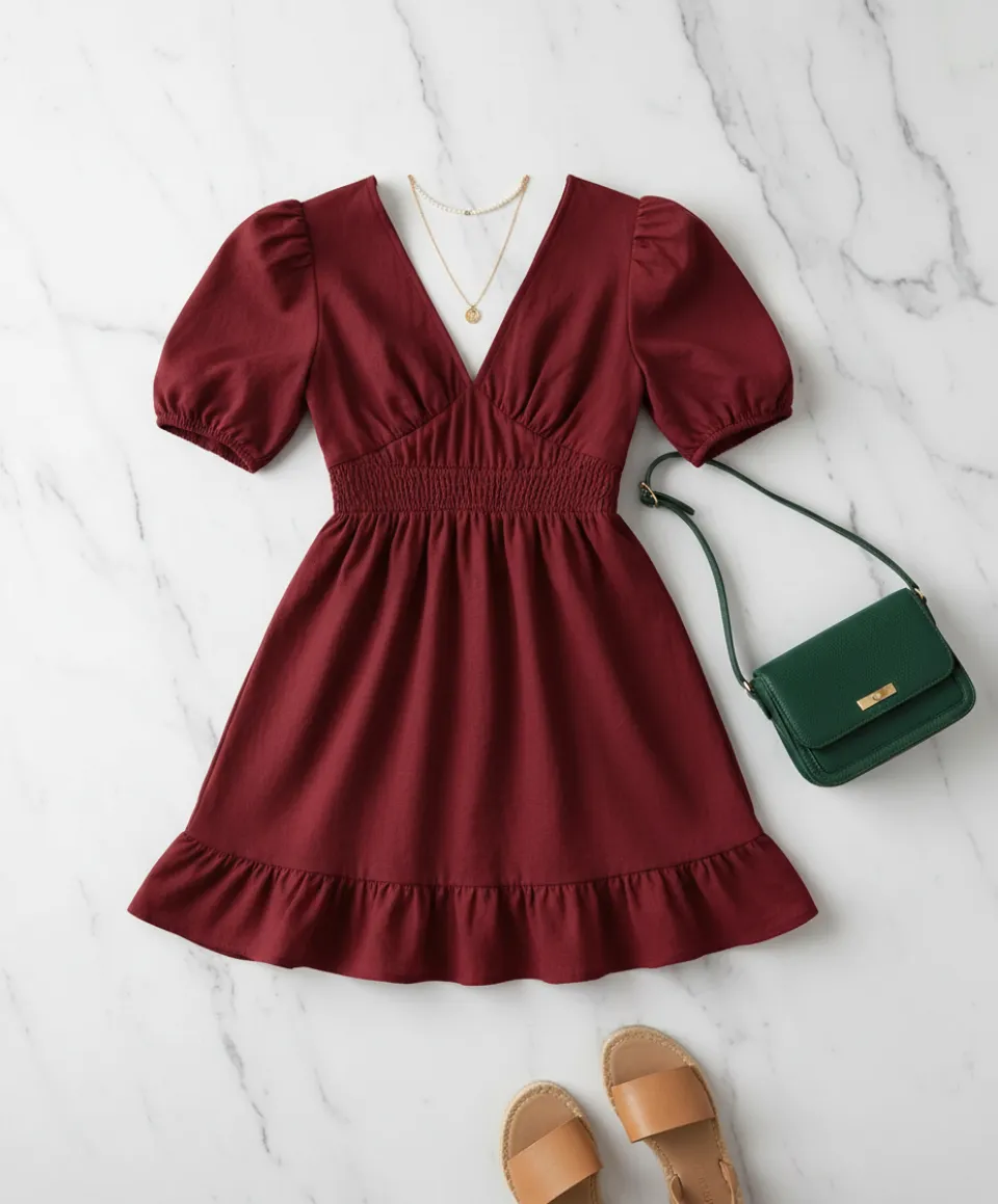 A custom short dress designed on DIYO